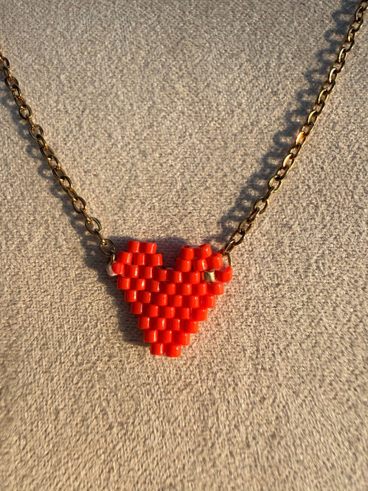 Miyuki heart necklace - Pig&Beads