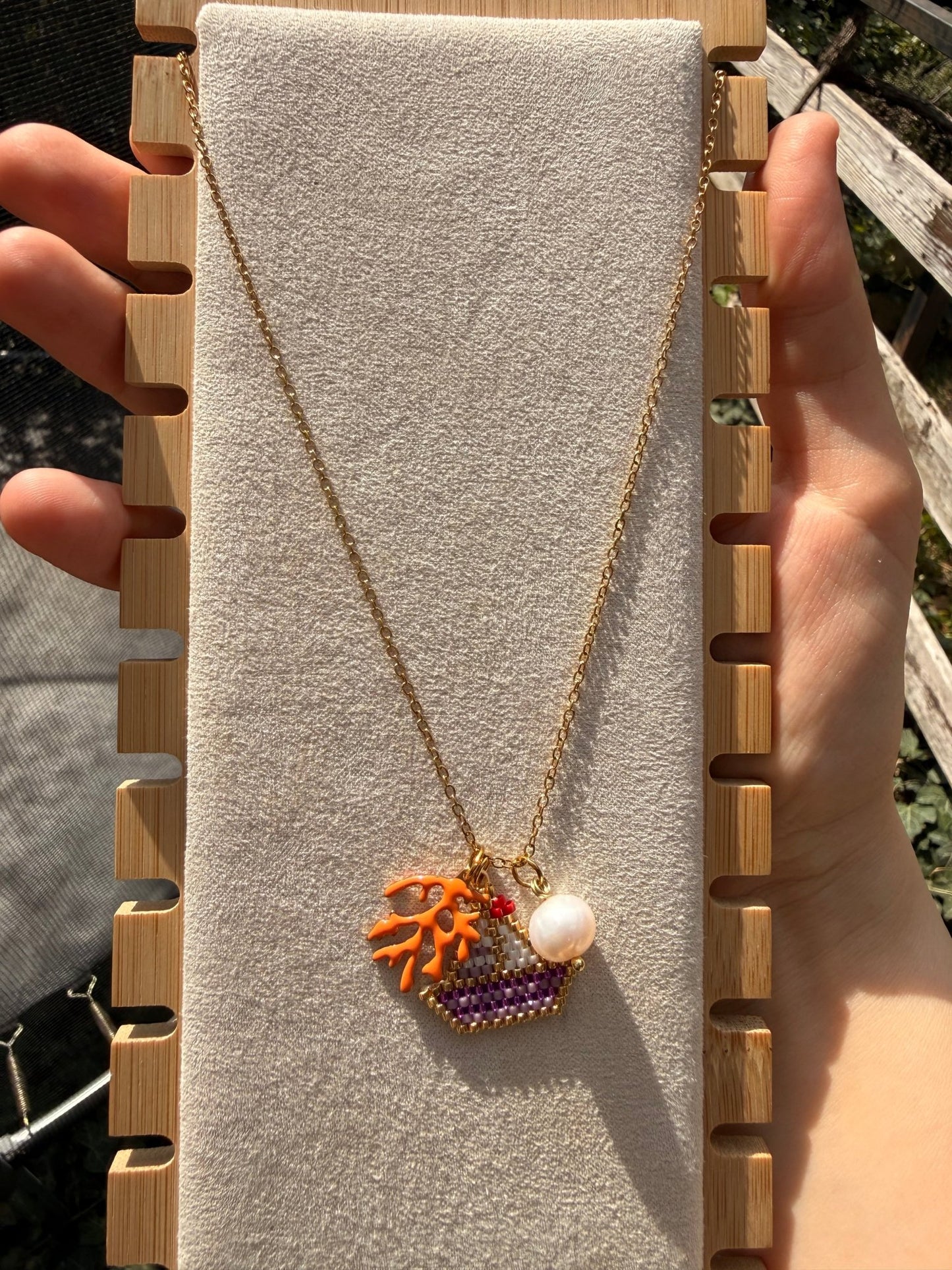 Stainless steel necklace Miyuki - Pig&Beads