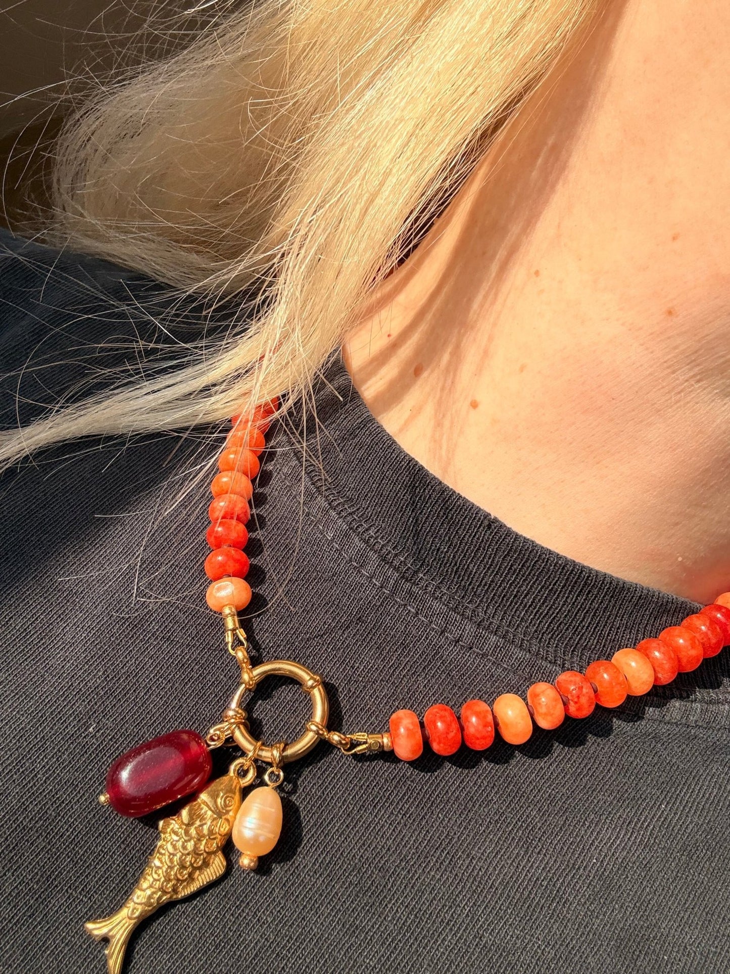 Stone necklace - Pig&Beads