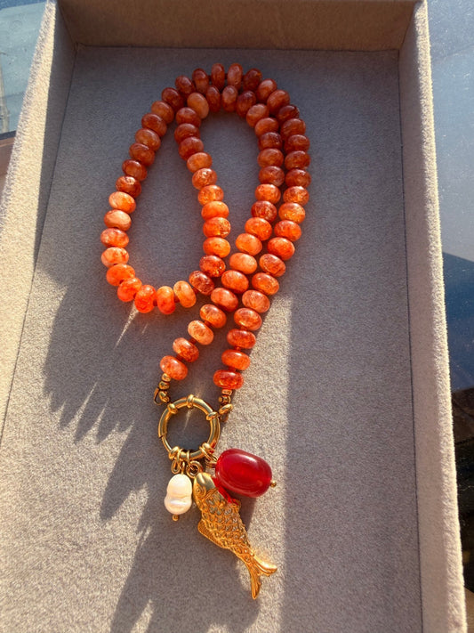 Stone necklace Eleanor - Pig&Beads