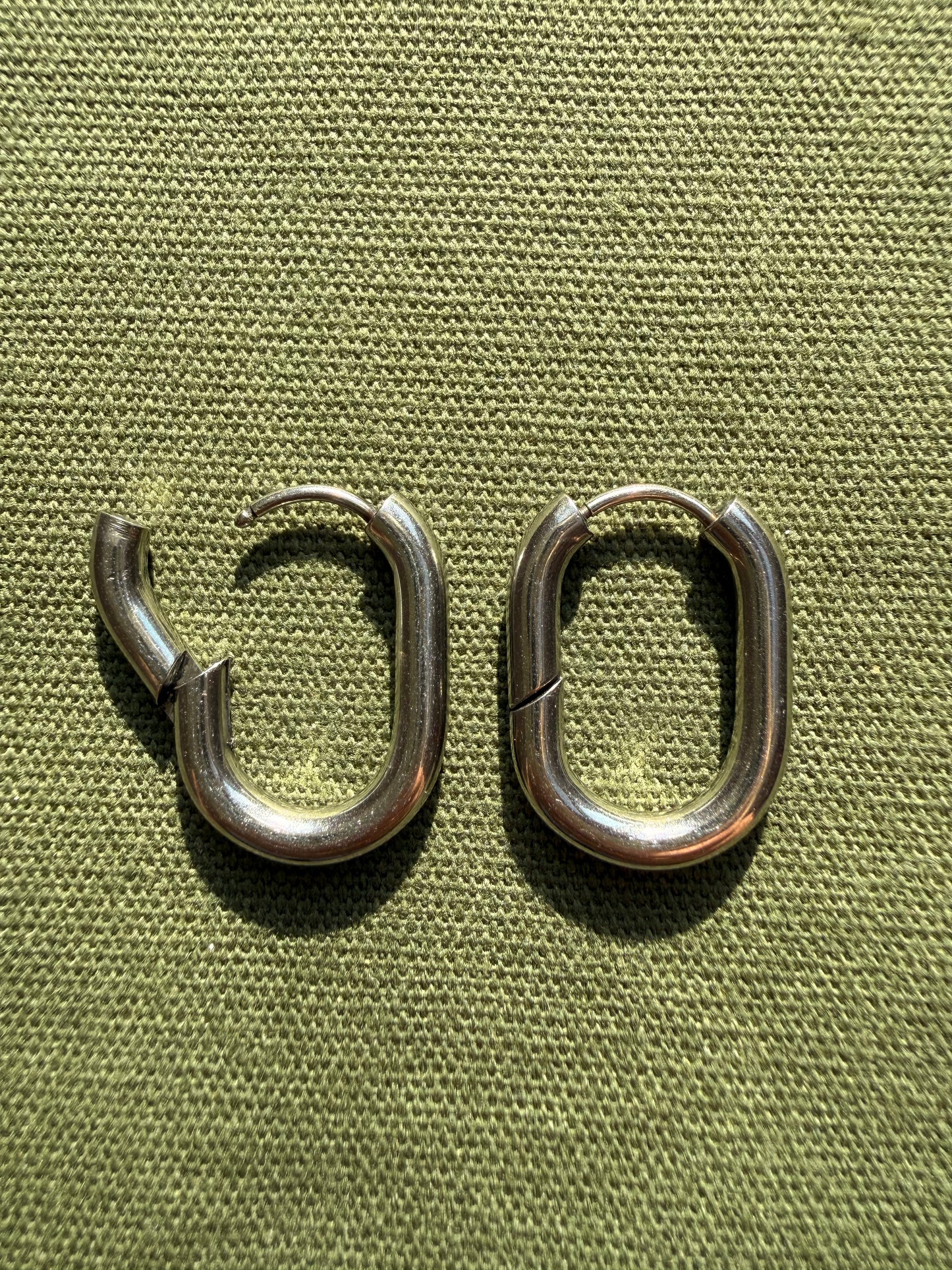 Stainless steel hoop earrings