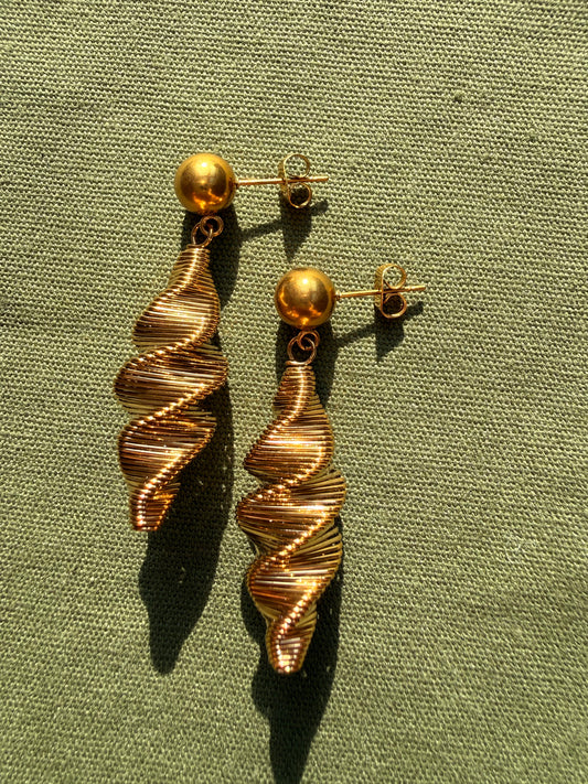 Stainless steel earrings spiral