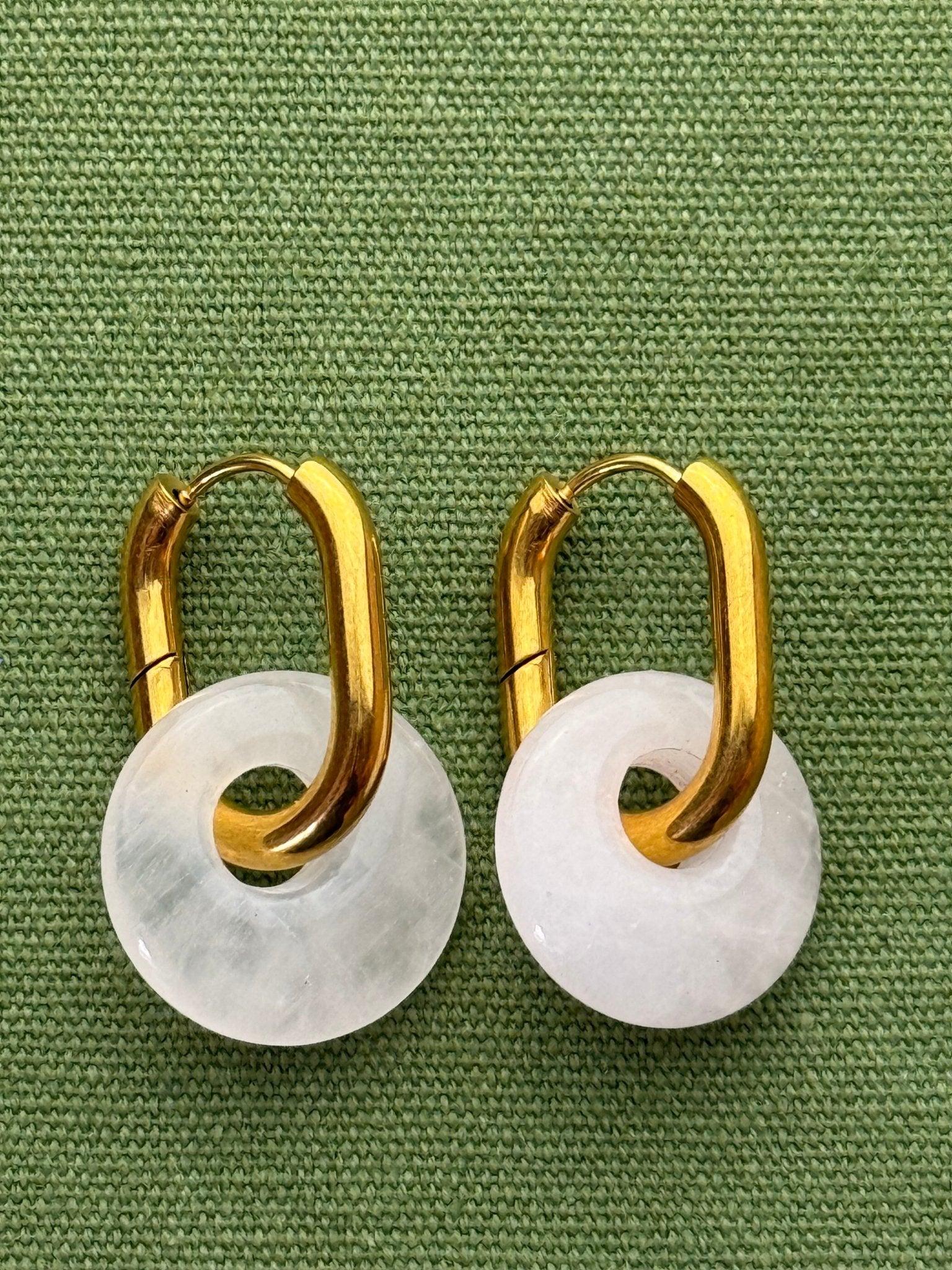 Donat hoops - offset circle - rise quartz - Pig&Beads