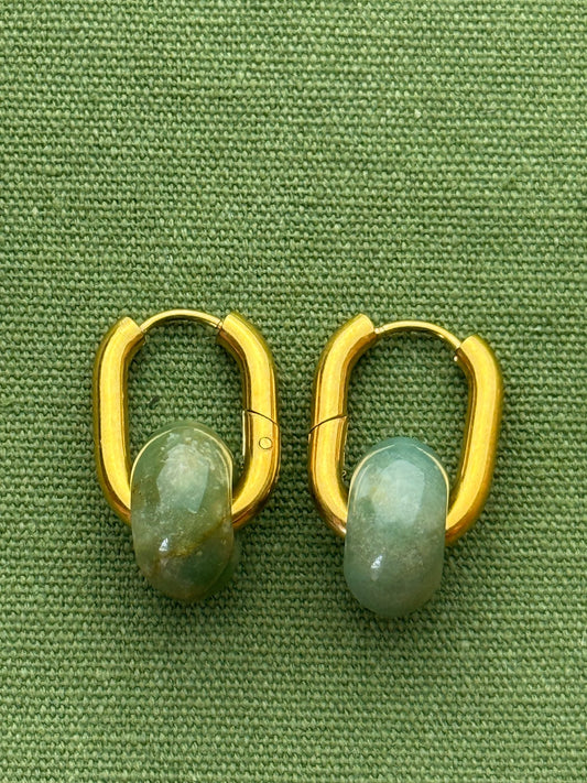 Donat hoops - small stone - indian agate - Pig&Beads