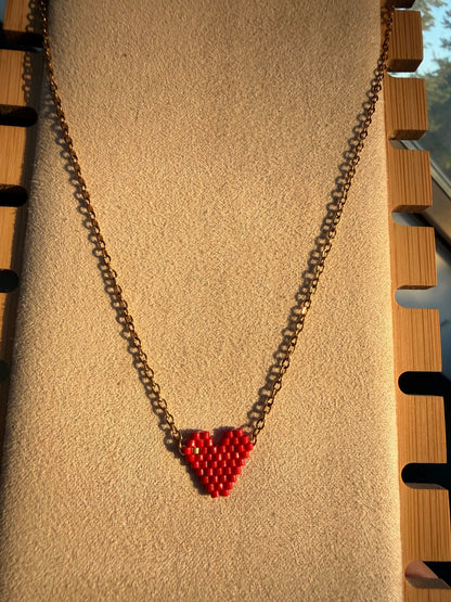 Miyuki heart necklace - Pig&Beads