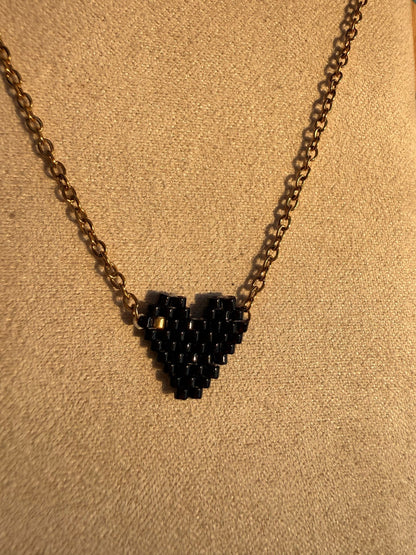 Miyuki heart necklace - Pig&Beads