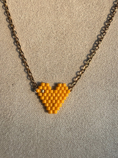 Miyuki heart necklace - Pig&Beads