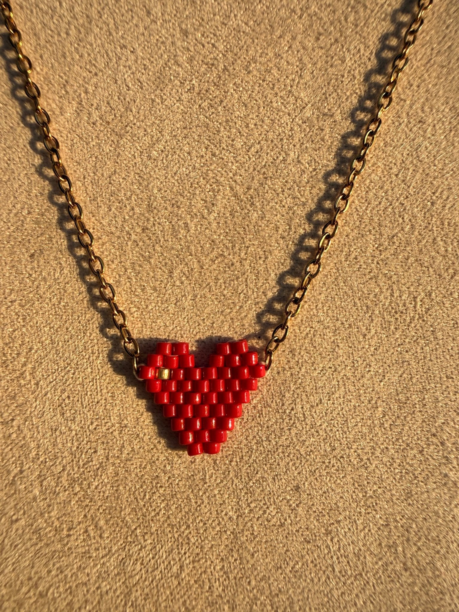 Miyuki heart necklace - Pig&Beads