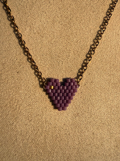 Miyuki heart necklace - Pig&Beads