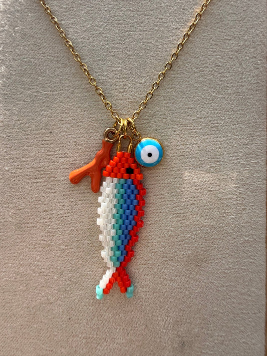 Stainless steel necklace Miyuki - Pig&Beads