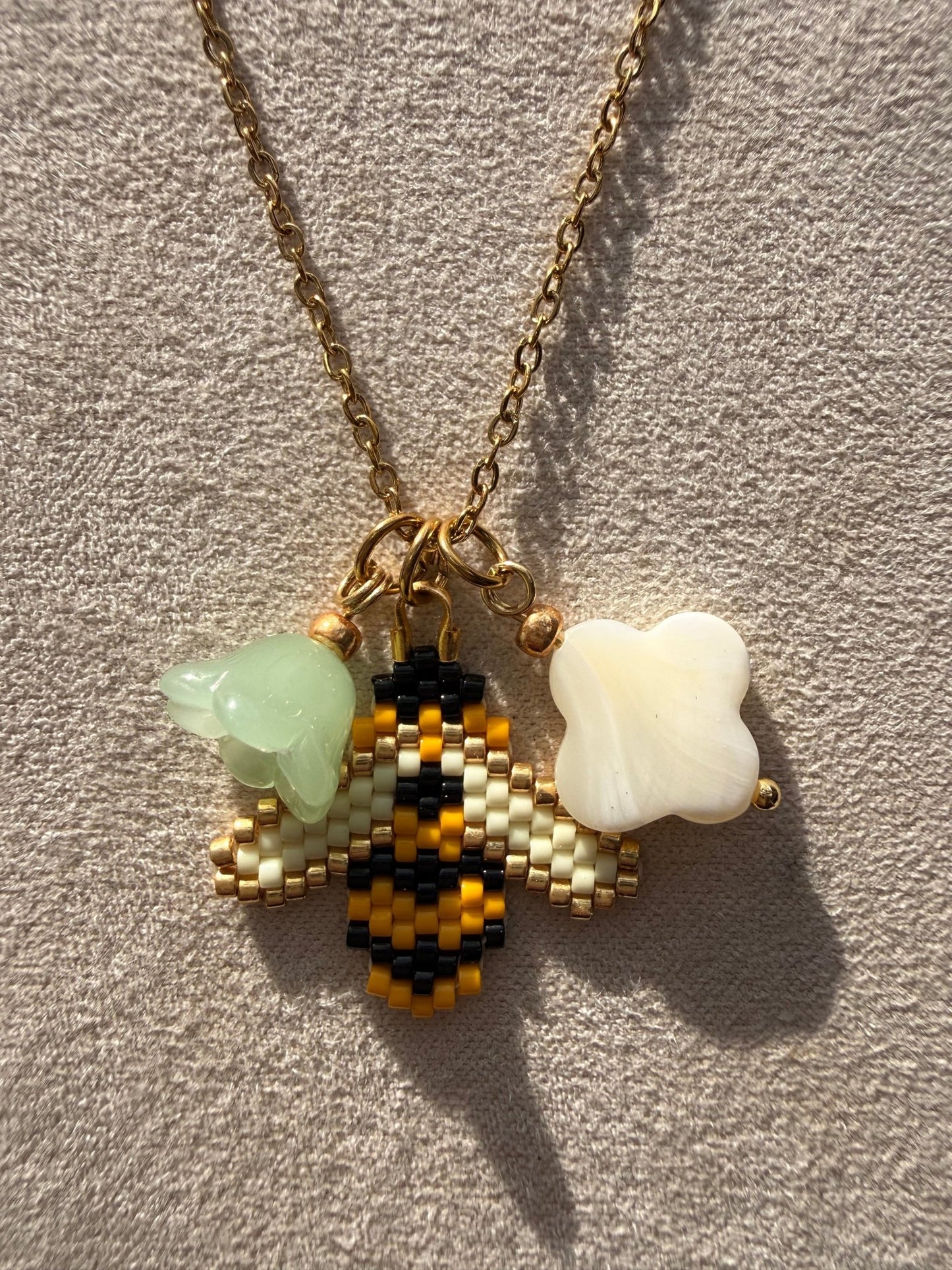 Stainless steel necklace Miyuki - Pig&Beads