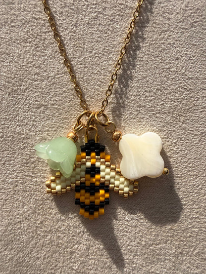 Stainless steel necklace Miyuki - Pig&Beads