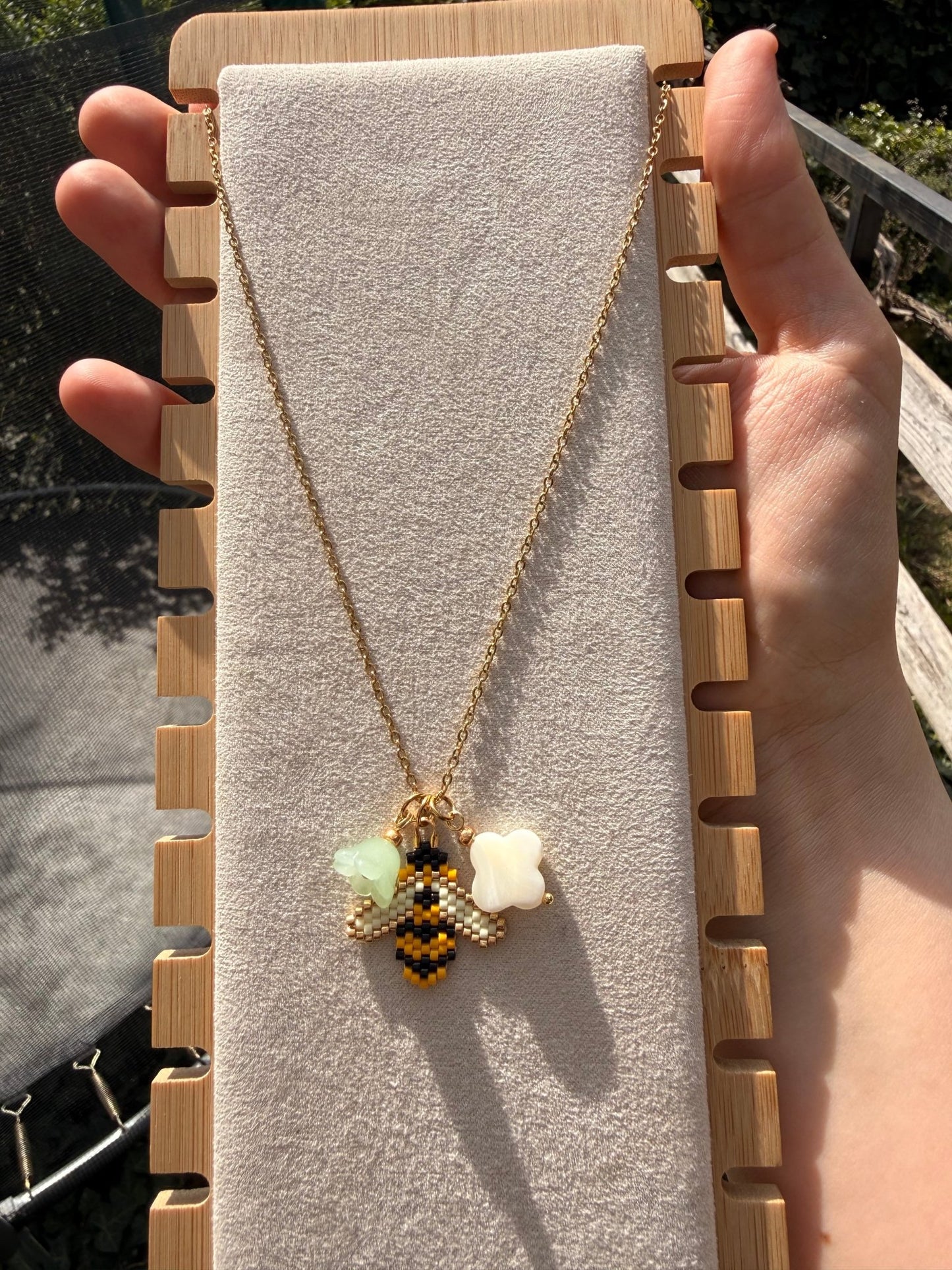 Stainless steel necklace Miyuki - Pig&Beads