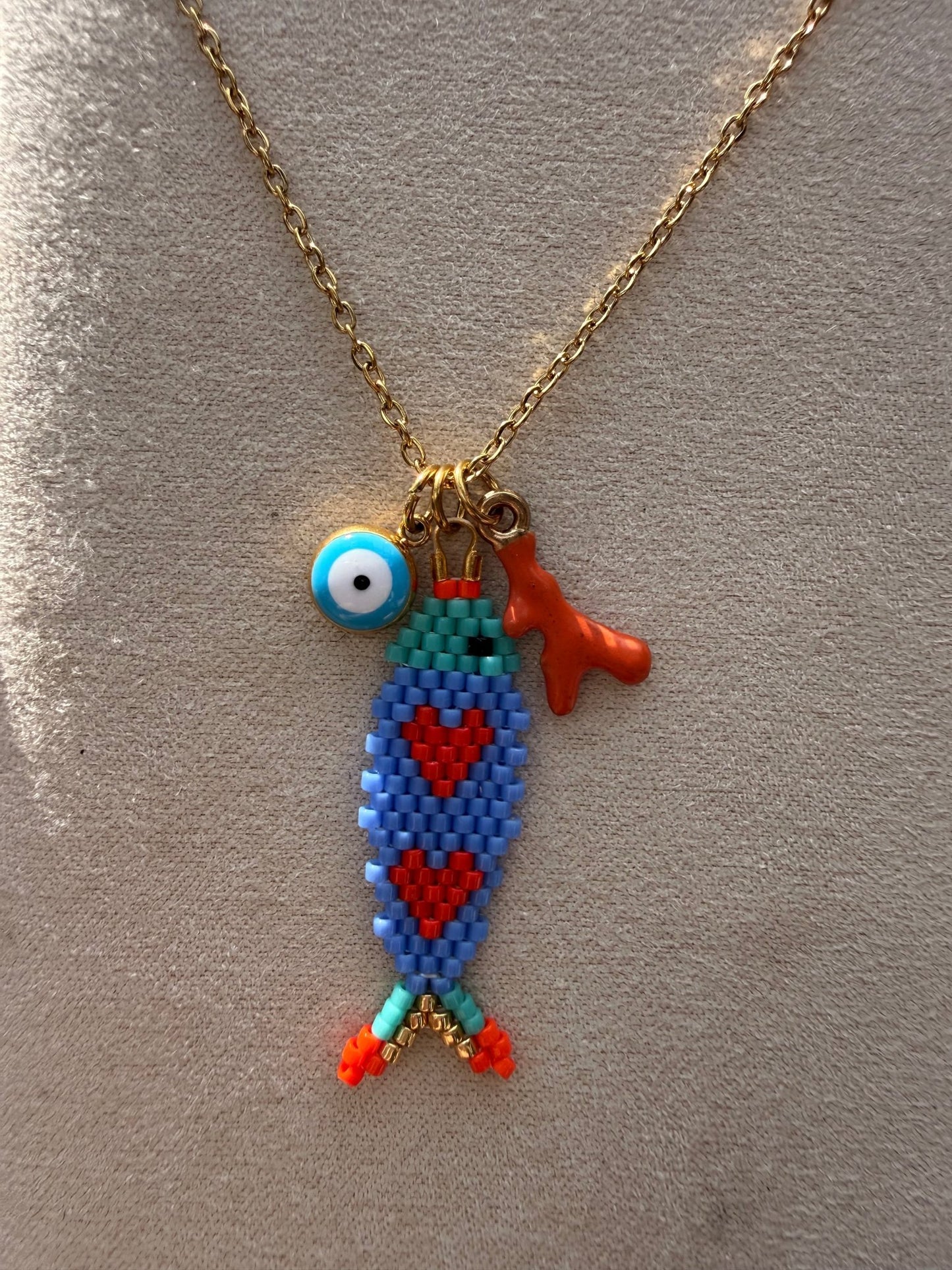 Stainless steel necklace Miyuki - Pig&Beads