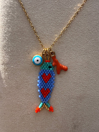 Stainless steel necklace Miyuki - Pig&Beads