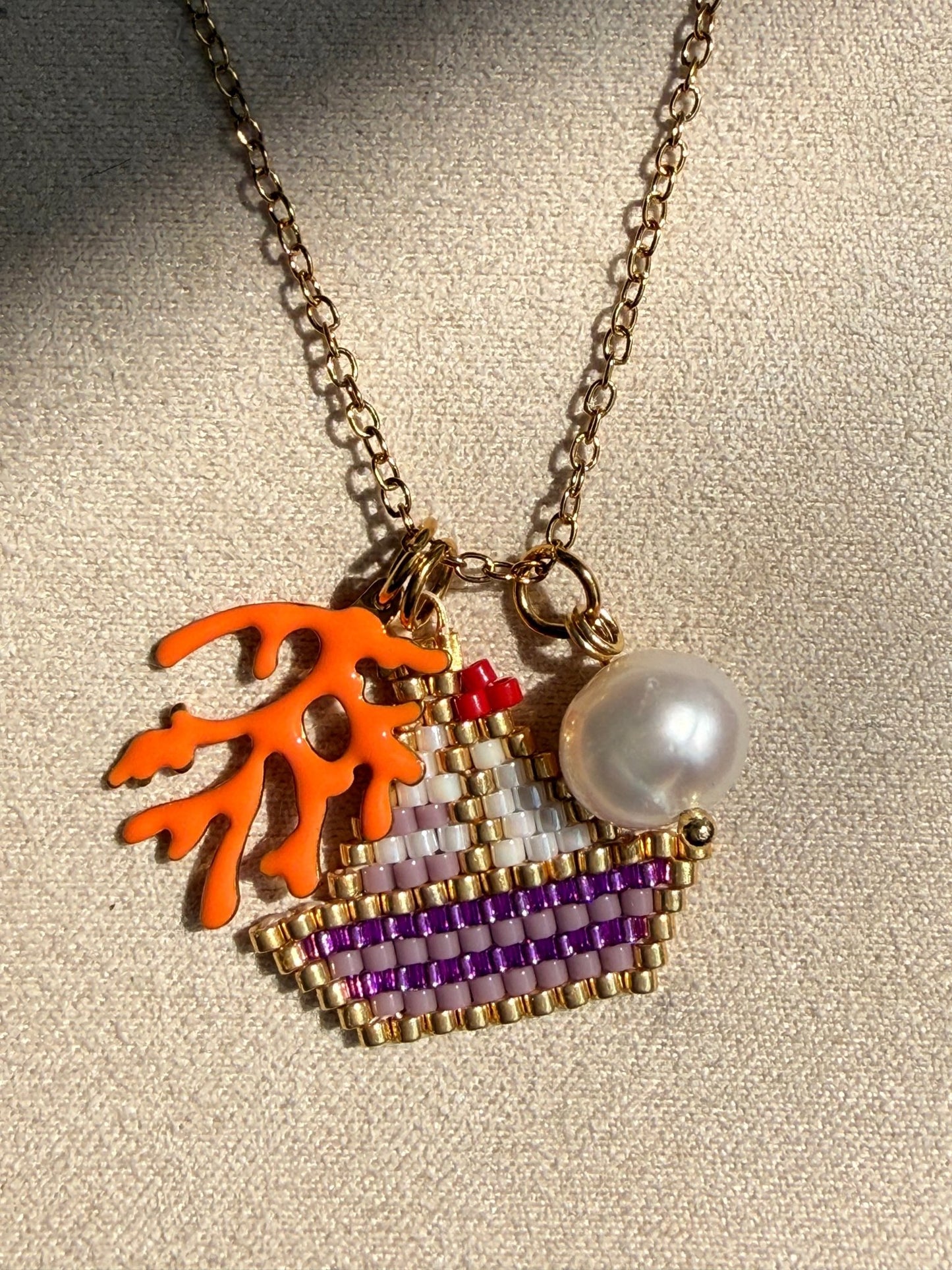 Stainless steel necklace Miyuki - Pig&Beads