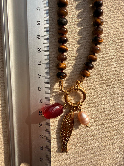 Stone necklace Anna - Pig&Beads
