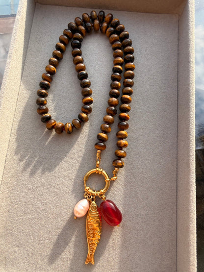Stone necklace Anna - Pig&Beads