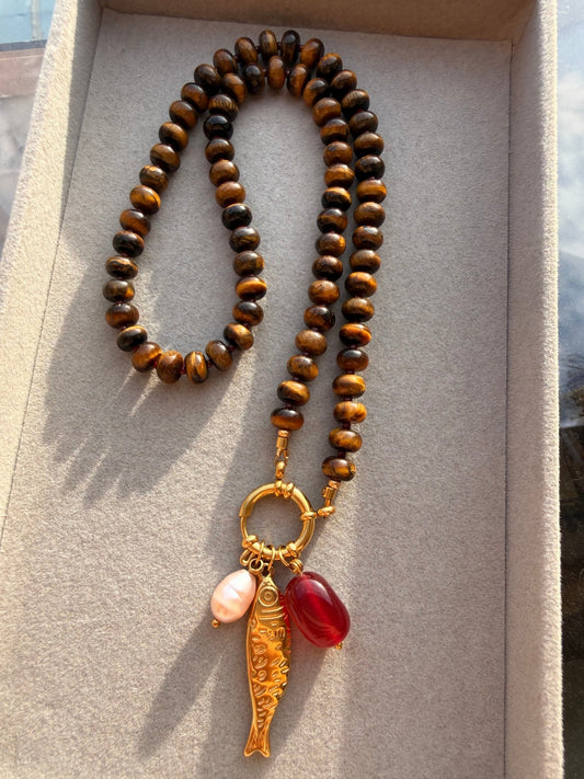 Stone necklace Anna - Pig&Beads