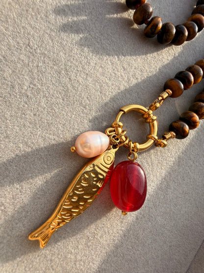 Stone necklace Anna - Pig&Beads