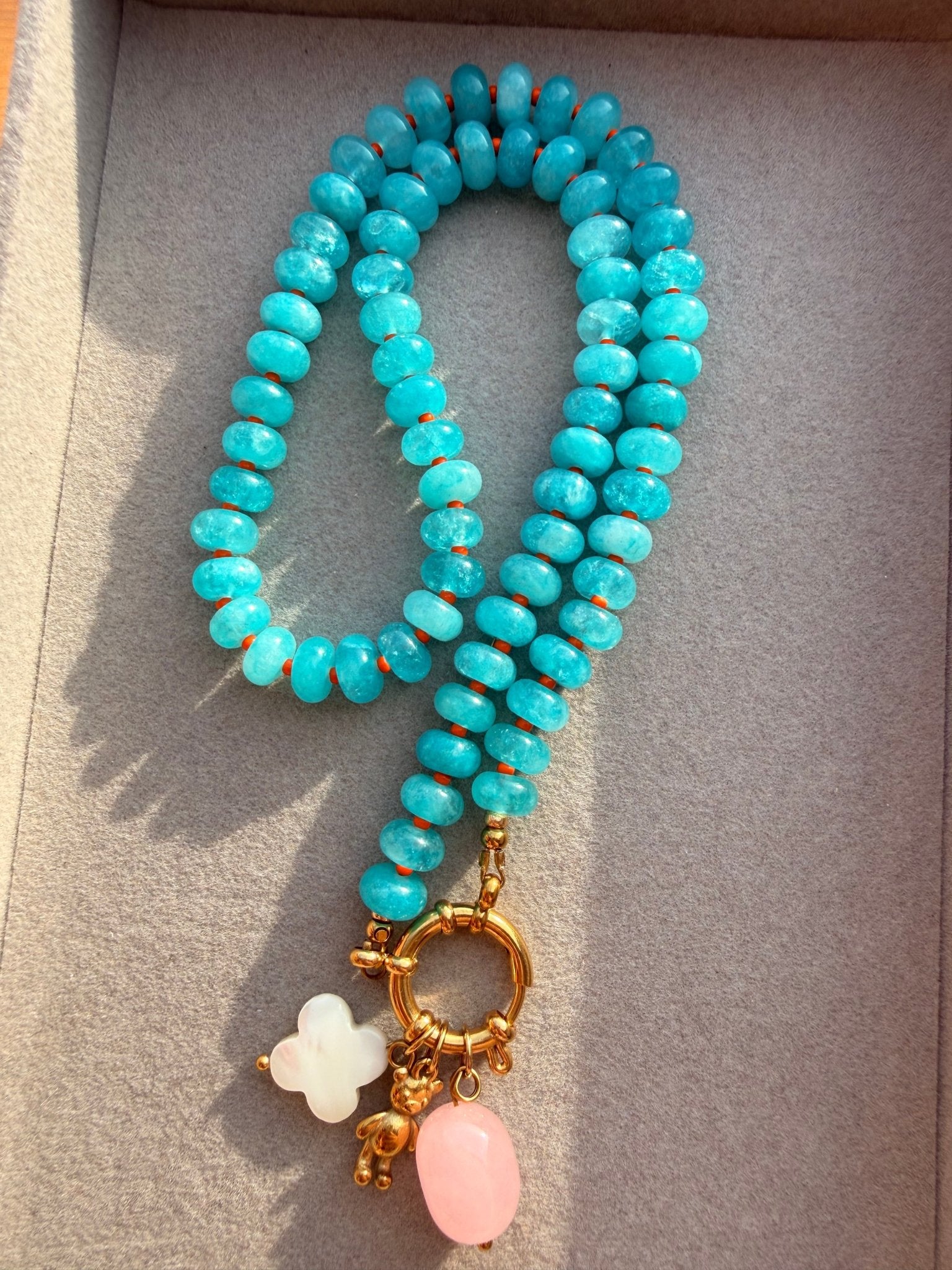 Stone necklace Catherine - Pig&Beads