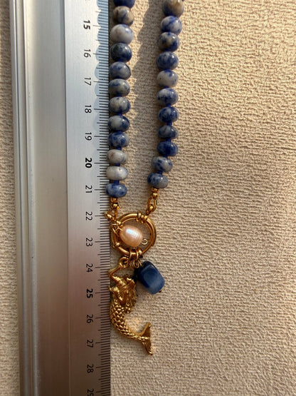 Stone necklace Charlotte - Pig&Beads