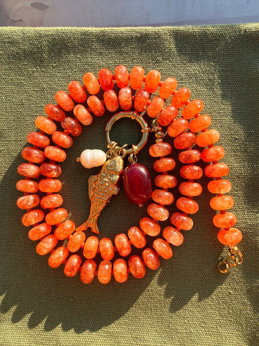 Stone necklace Eleanor - Pig&Beads