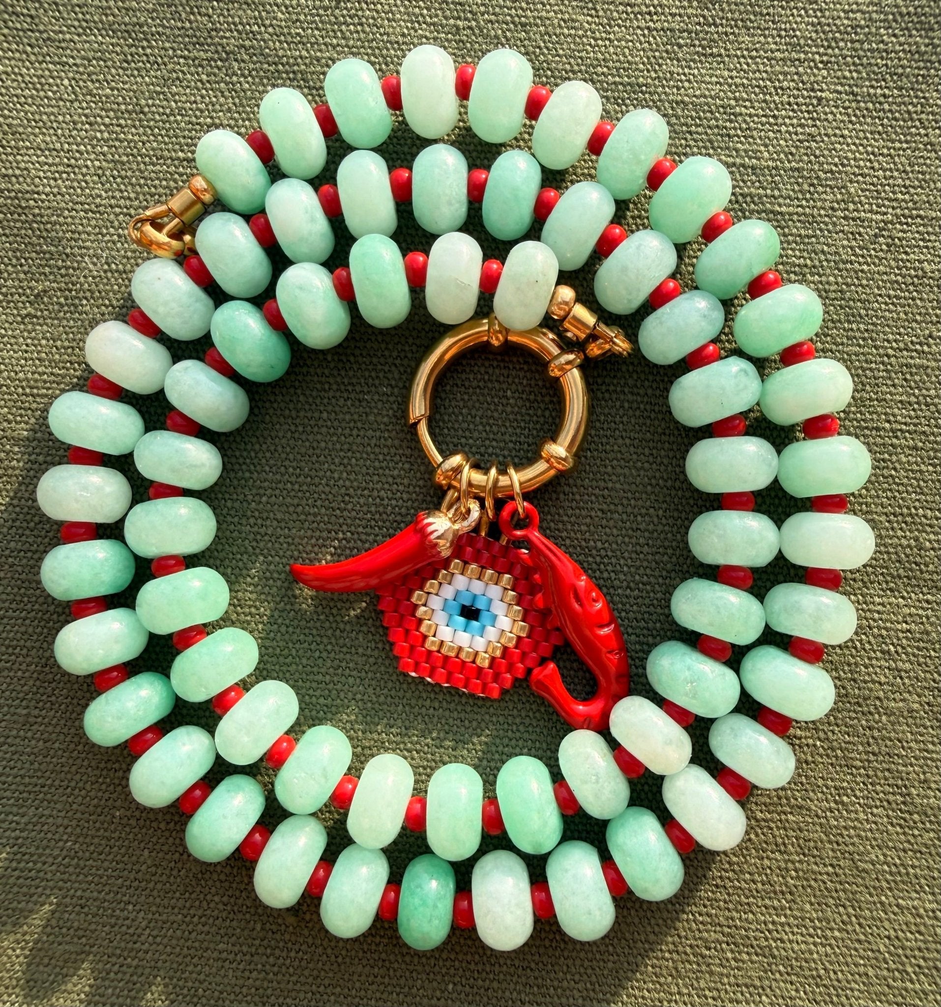Stone necklace Elizabeth - Pig&Beads