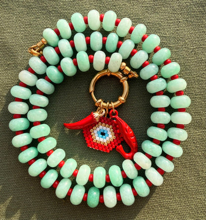 Stone necklace Elizabeth - Pig&Beads