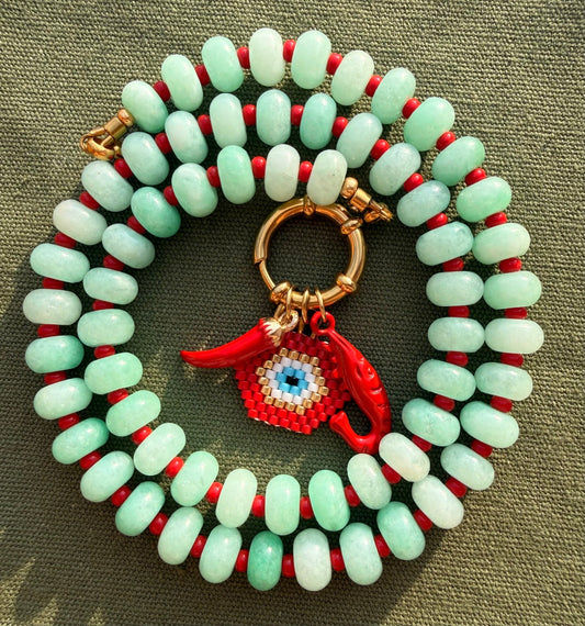 Stone necklace Elizabeth - Pig&Beads