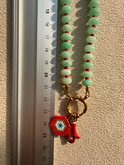 Stone necklace Elizabeth - Pig&Beads