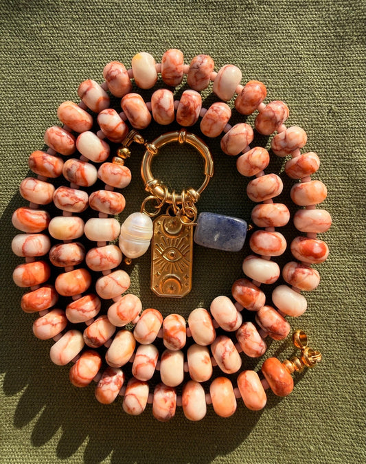 Stone necklace Isabella - Pig&Beads