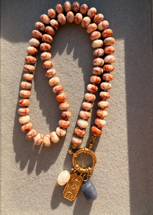 Stone necklace Isabella - Pig&Beads
